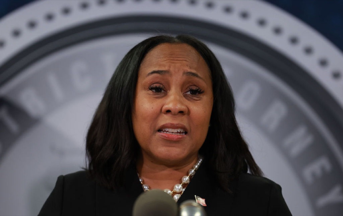 ATLANTA, GEORGIA - AUGUST 14: Fulton County District Attorney Fani Willis speaks during a news conference at the Fulton County Government building on August 14, 2023 in Atlanta, Georgia. A grand jury today handed up an indictment naming former President Donald Trump and his Republican allies over an alleged attempt to overturn the 2020 election results in the state. (Photo by Joe Raedle/Getty Images)