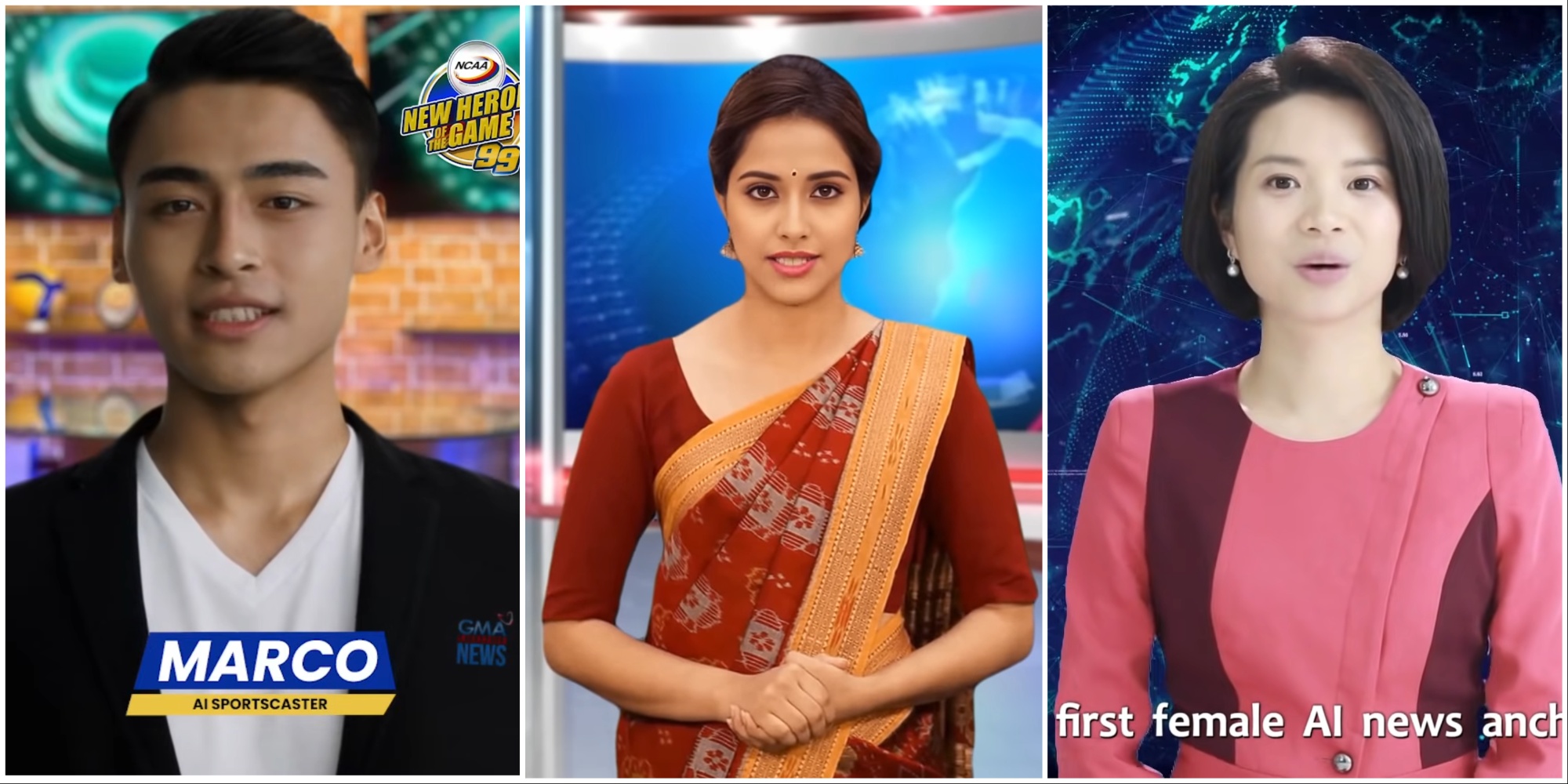 AI News Anchors from the Philippines, India, and China