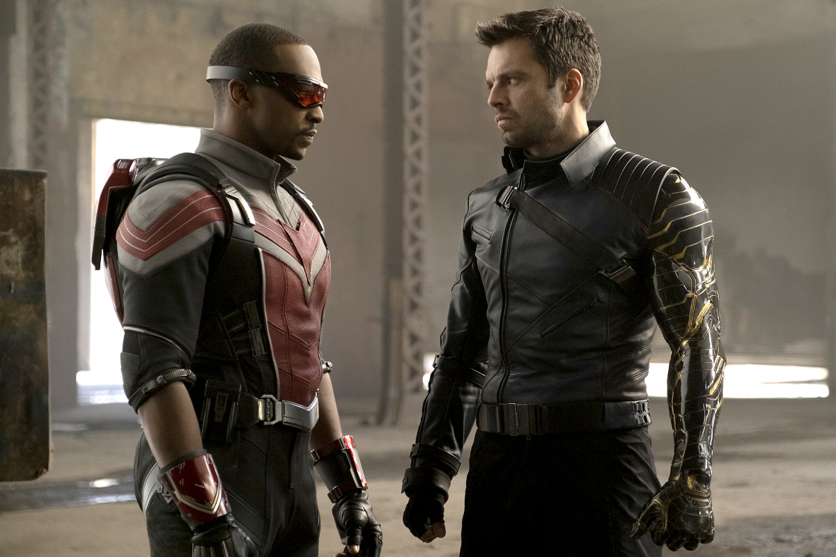 Sam Wilson (Anthony Mackie) and Bucky Barnes (Sebastian Stan) in 'Falcon and the Winter Soldier'