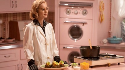 Brie Larson as Elizabeth Zott in Lessons in Chemistry