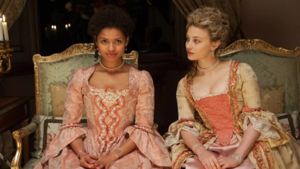 Gugu Mbatha-Raw, left, as Dido Elizabeth Belle and Sarah Gadon as Lady Elizabeth Murray, in a scene from the film, 