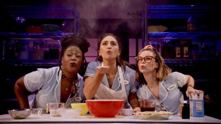 The cast of Waitress the musical in the theatrical release