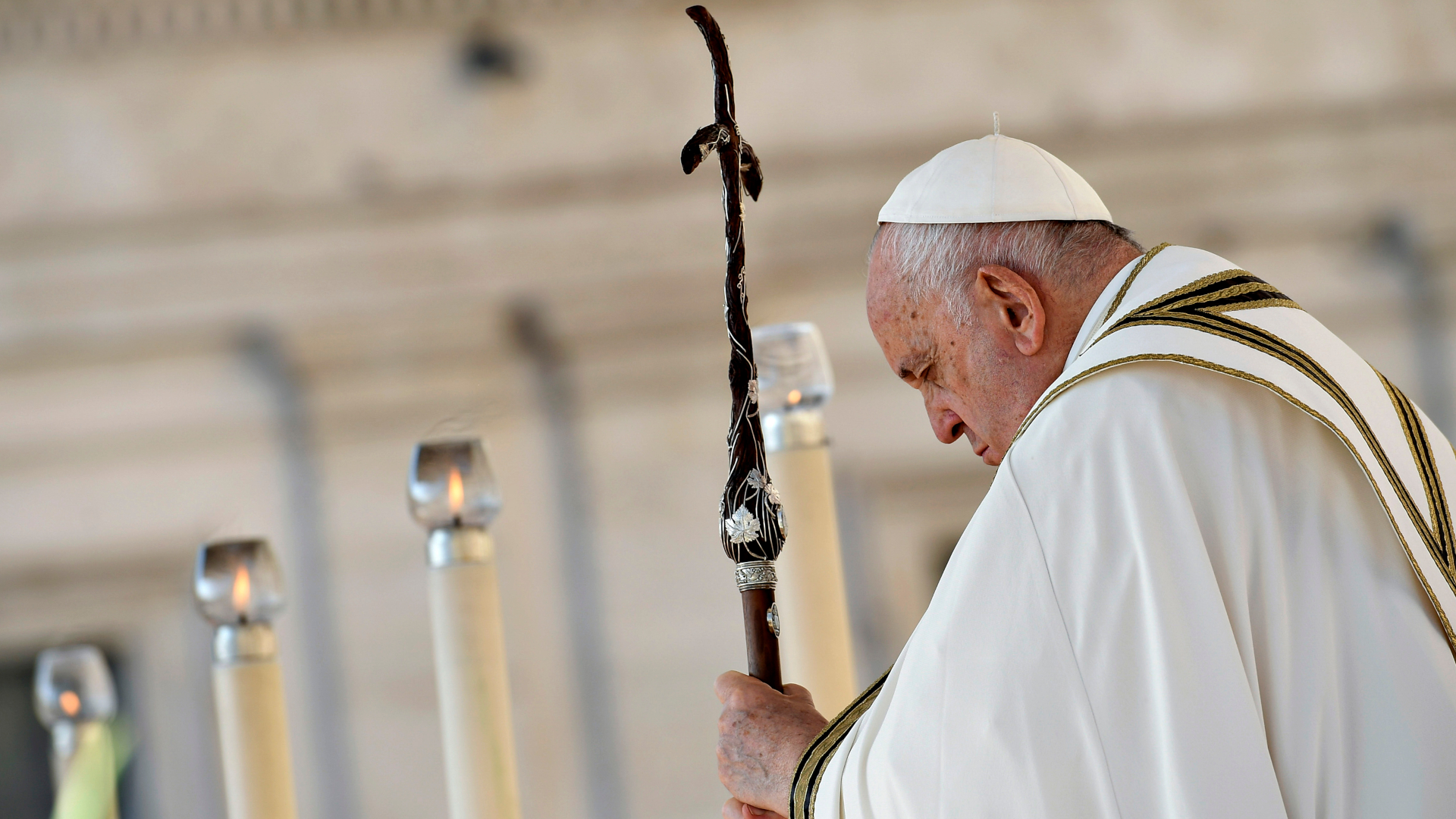 Pope Francis at a ceremony