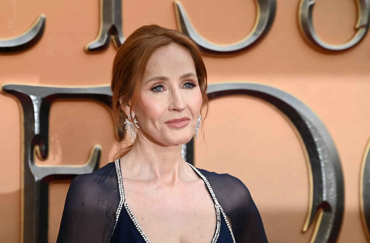 LONDON, ENGLAND - MARCH 29: J.K. Rowling arrives at the "Fantastic Beasts: The Secret of Dumbledore" world premiere at The Royal Festival Hall on March 29, 2022 in London, England. (Photo by Stuart C. Wilson/Getty Images)