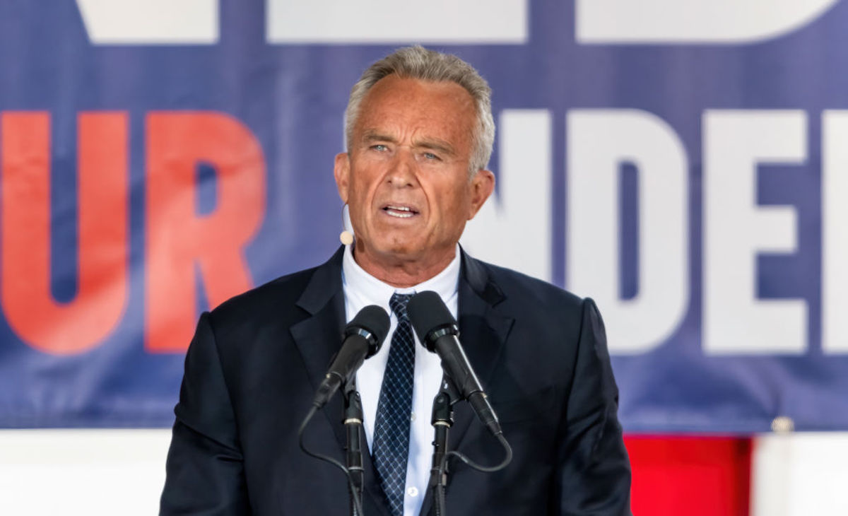 Robert F. Kennedy Jr. is seen on stage