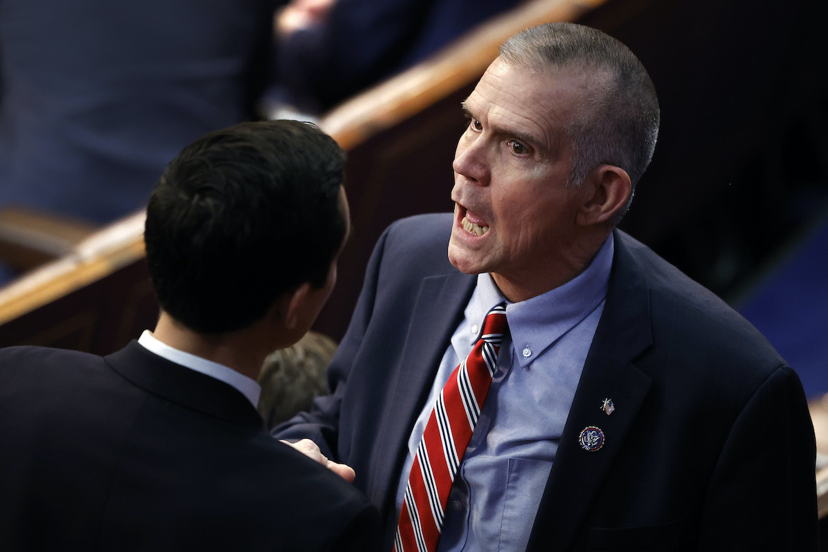 Matt Rosendale yelling at another unseen Congressman.