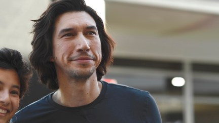 Adam Driver walks in the Paddock during previews ahead of the F1 Grand Prix of United States at Circuit of The Americas on October 19, 2023 in Austin, Texas.