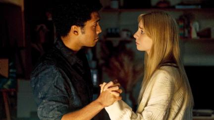 Cate (Maddie Phillips) and Andre (Chance Perdomo) hold hands in a room in 'Gen V.'