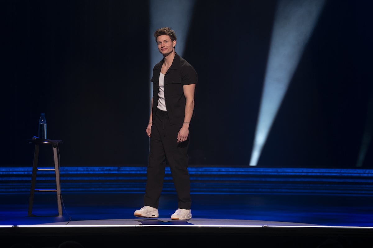 Matt Rife: Natural Selection. Matt Rife at the DAR Constitution Hall in Washington DC. Cr. Mathieu Bitton/Netflix © 2023