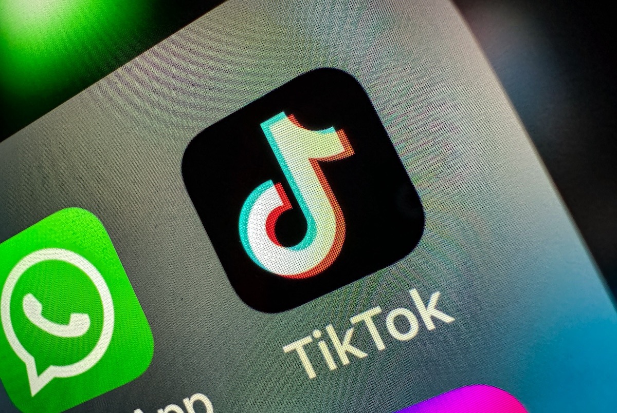 TikTok app logo on a screen.