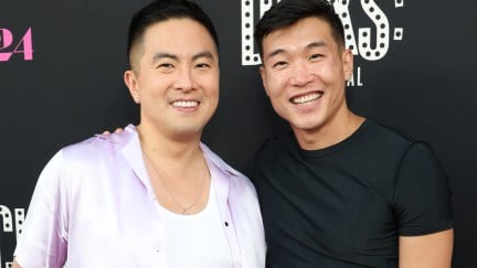 Bowen Yang and Joel Kim Booster at the premiere of 'Dicks: The Musical'