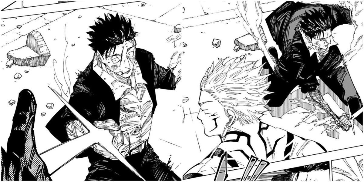 Hiromi Higuruma attacking Ryomen Sukuna in Jujutsu Kaisen Chapter 247.