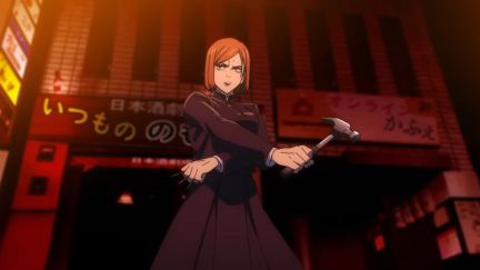 Nobara preparing to fight Mahito in Shibuya from Jujutsu Kaisen.