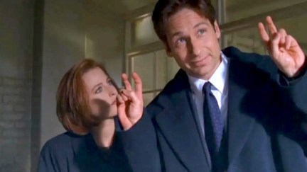 Mulder and Scully in The X-Files.