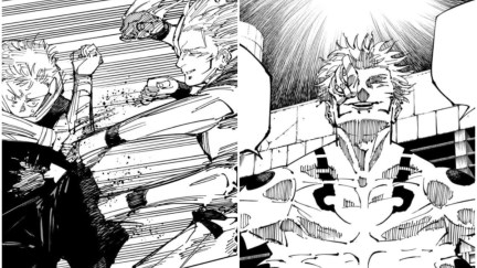 Yuji fighting Sukuna in Chapter 248 of Jujutsu Kaisen.