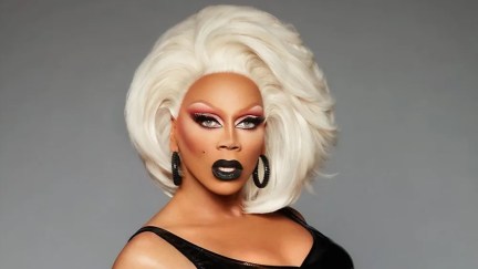 RuPaul looking fierce and staring at the camera