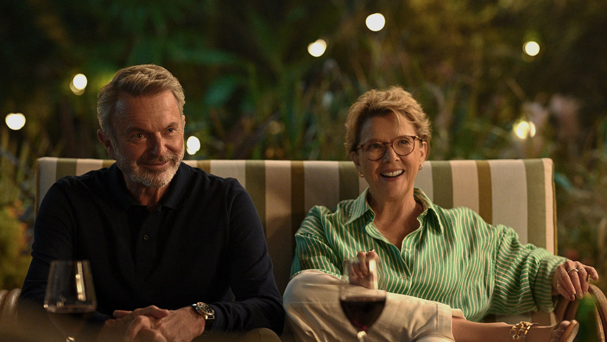 Sam Neill and Annette Bening in 'Apples Never Fall'