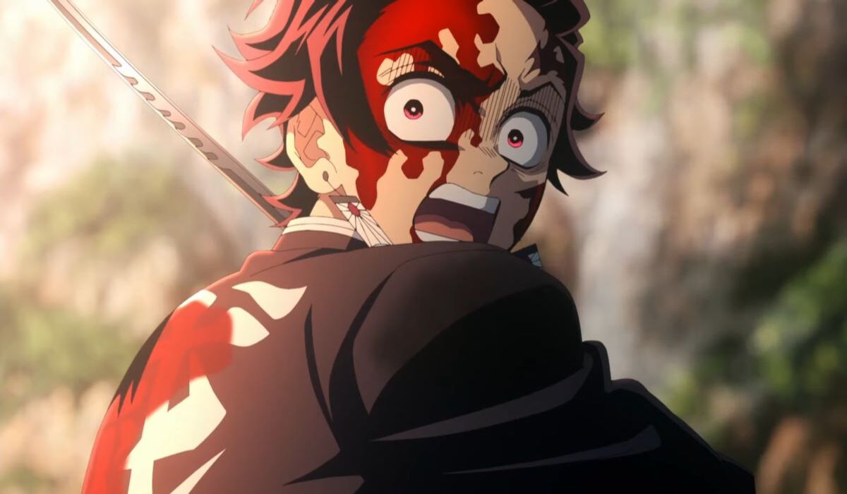 Tanjiro torn between protecting Nezuko and killing Hantegu from Demon Slayer: Swordsmith Village Arc