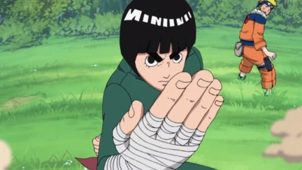 Rock Lee fights Kimimaru drunk in 