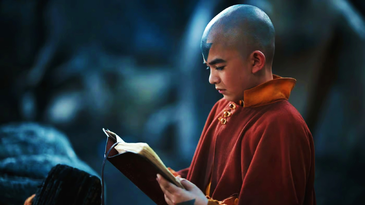 Gordon Cormier as Aang in Netflix's Avatar: The Last Airbender