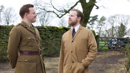 Callum Woodhouse as Tristan Farnon and Samuel West as Siegfried Farnon in All Creatures Great & Small season 5