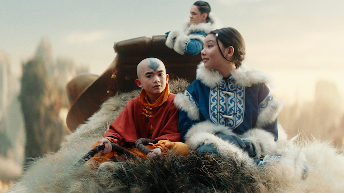 Garn rides Appa in the live-action version of ``Avatar: The Last Airbender'' 