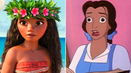 Moana opposite Belle in 'Beauty and the Beast: Belle's Magical Journey'