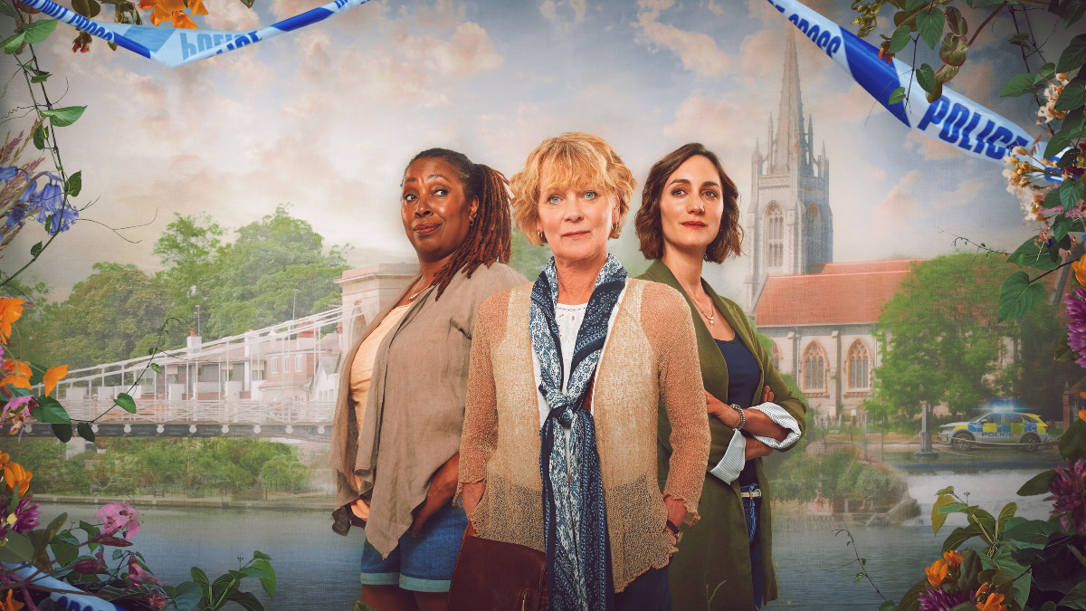 Samantha Bond, Jo Martin and Cara Horgan in The Marlow Murder Club