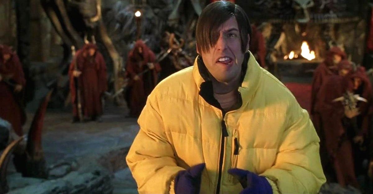 Adam Sandler as Nicky in Little Nicky