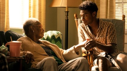 Carol Sutton as Mee-Maw and Jonathan Daviss as Pope Heyward in Outer Banks