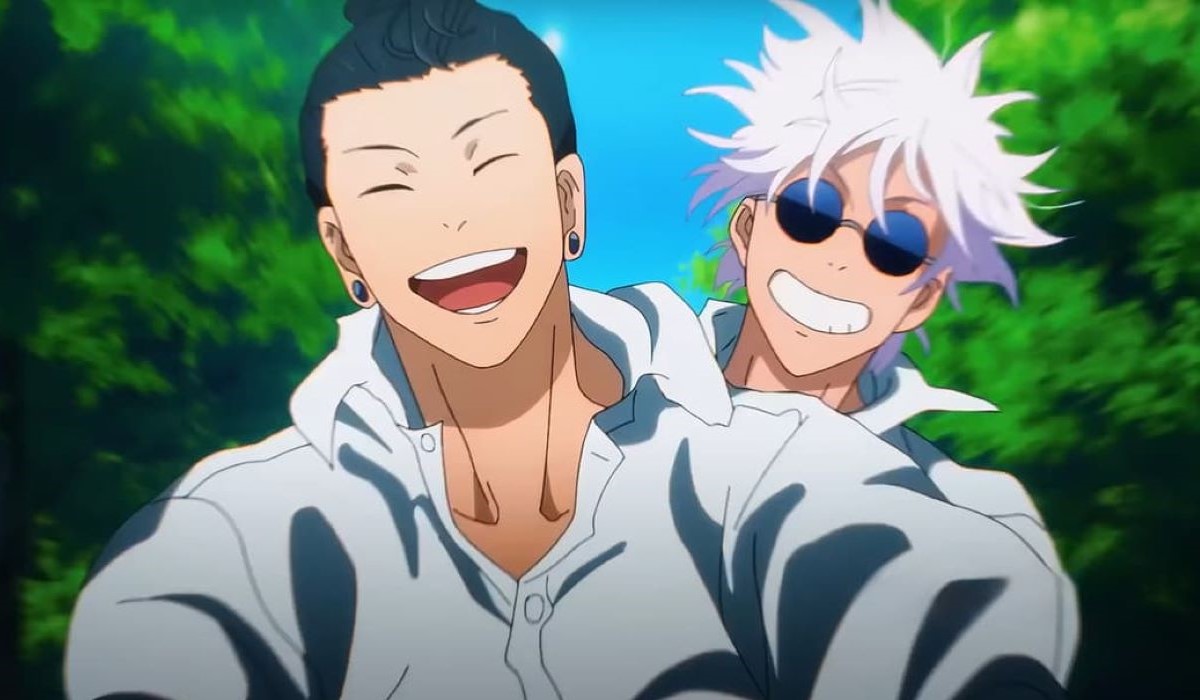 Geto and Gojo from their high school days in Jujutsu Kaisen Season 2.