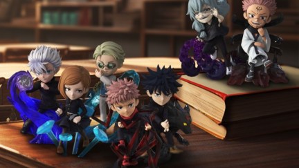 Kwistal: Jujutsu Kaisen Battle Ready Series featuring Gojo Satoru, Kugisaki Nobara, Nanami Kento, Itadori Yuji, Fushiguro Megumi, Mahito, and Ryomen Sukuna