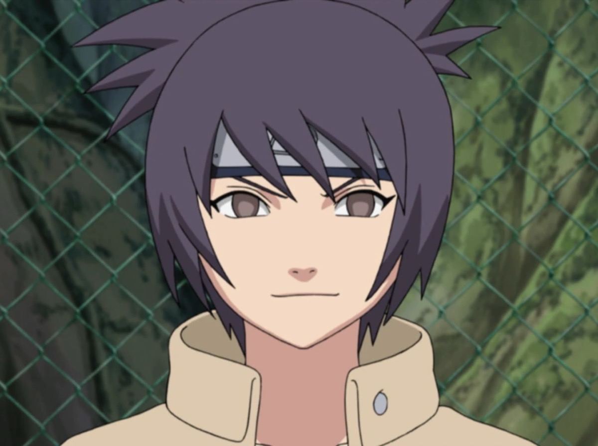 Anko Mitarashi smiles in the woods in "Naruto"