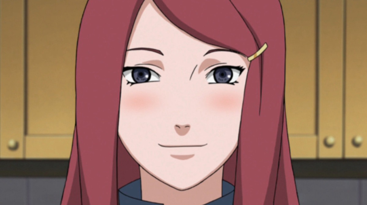 Kushina Uzumaki blushing in "Naruto Shippuden" 