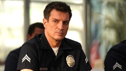 Nathan Fillion in police uniform in 