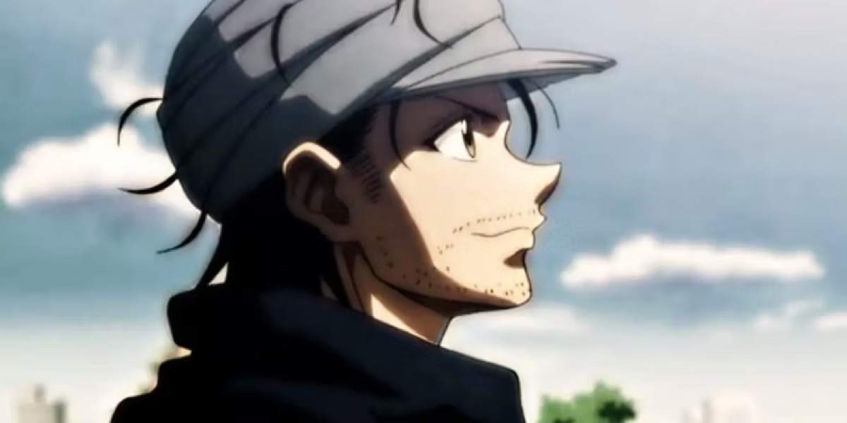 Ging Freecs smirking against the sky in "Hunter X Hunter"