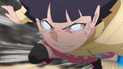 Himawari saves Shukaku from Boruto