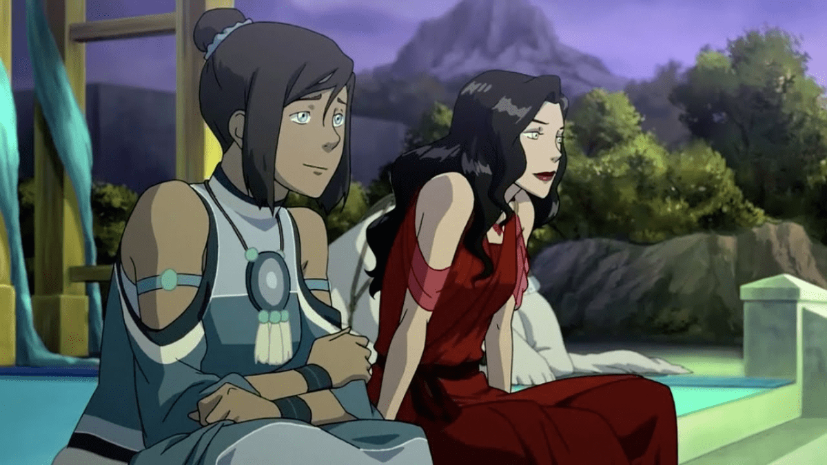 Korra and Asami (Korrasami) in The Legend of Korra