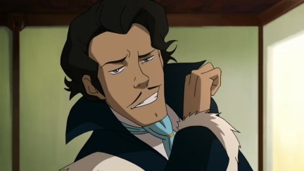 Varrick flashes a knowing smile in 