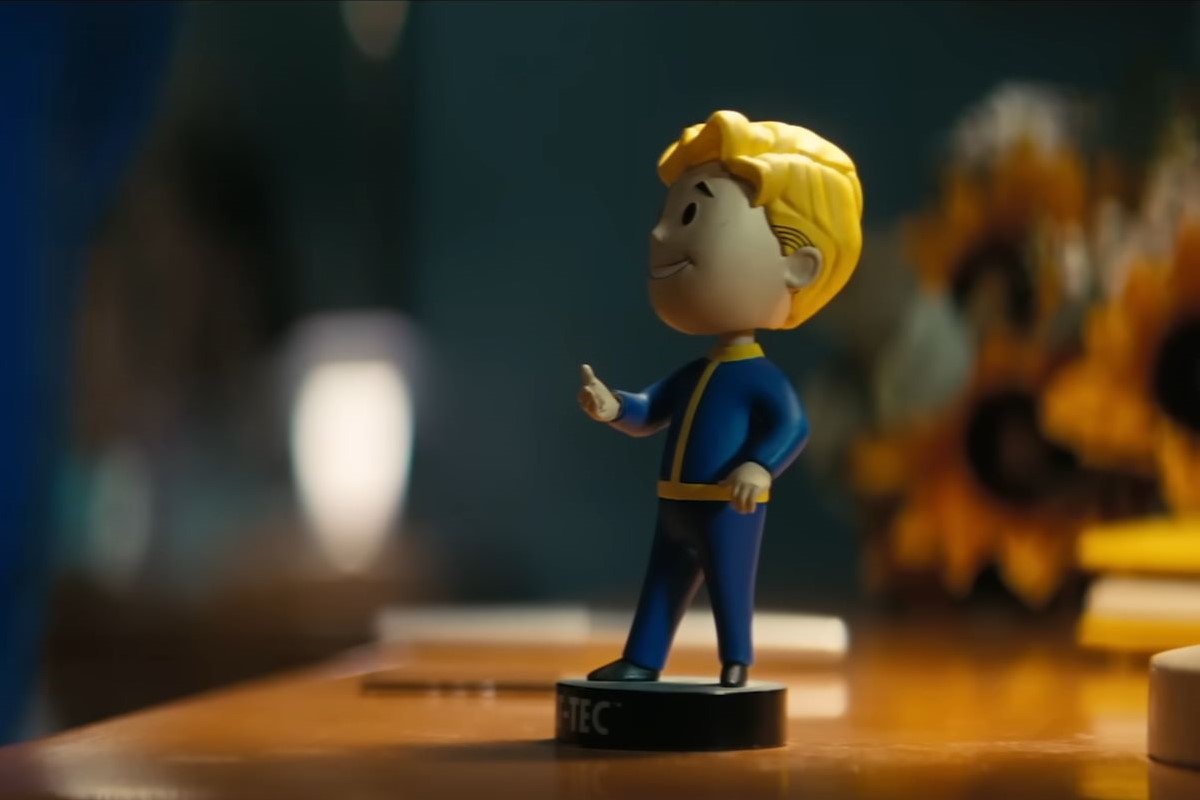 Vault Boy bobble head featured in the Fallout live action