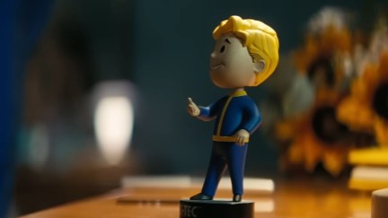 Vault Boy bobble head featured in the Fallout live action