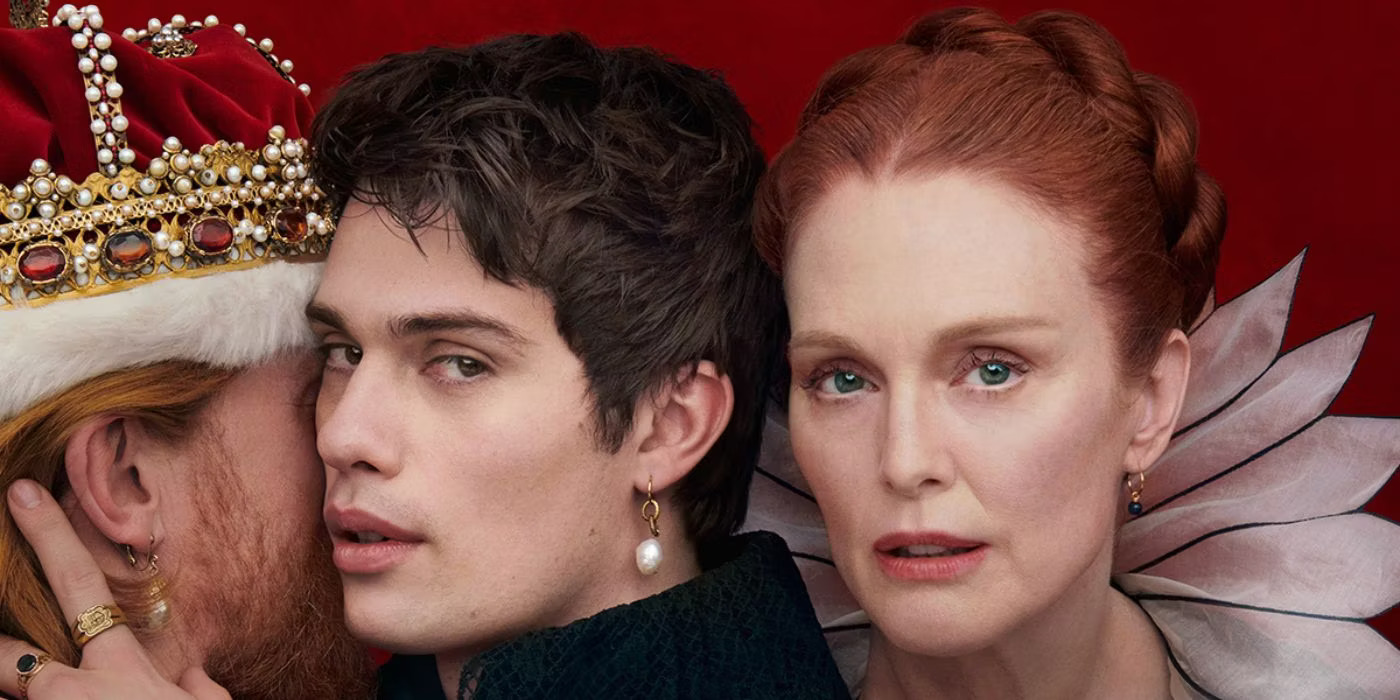 Nicholas Galitzine and Julianne Moore in Mary and George