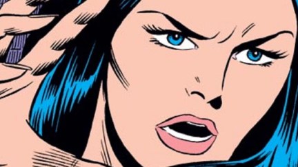 An image of Shalla-Bal's face from the comics