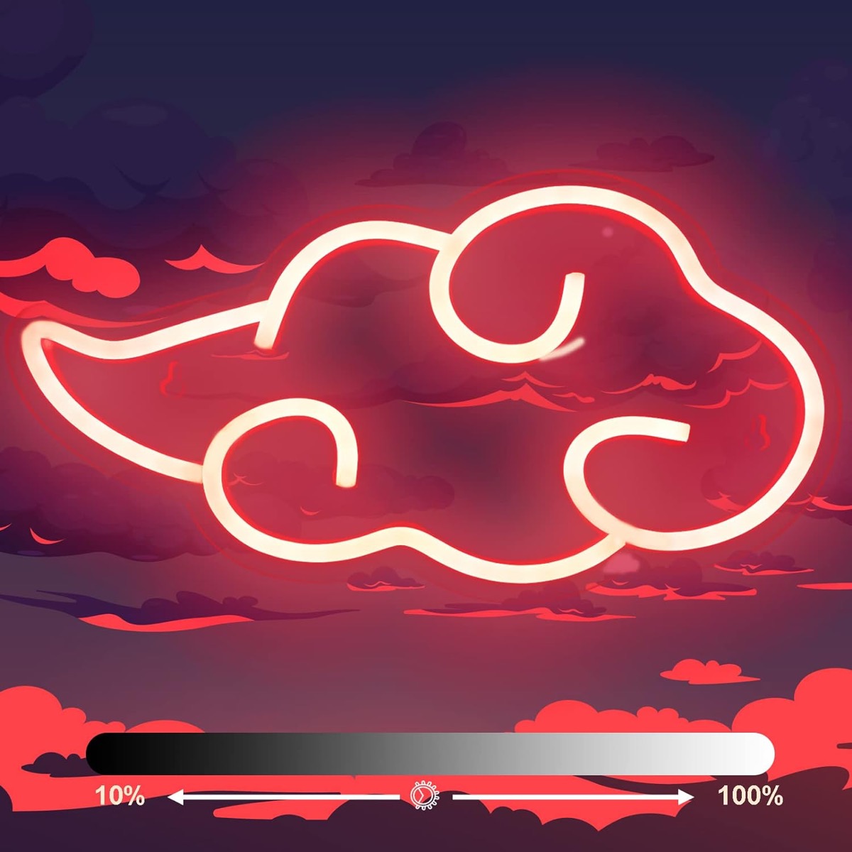 A neon Akatsuki cloud