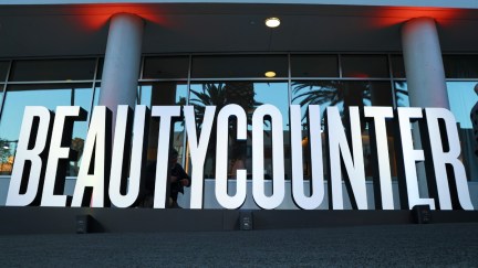 A Beautycounter sign at its 10 year anniversary celebration