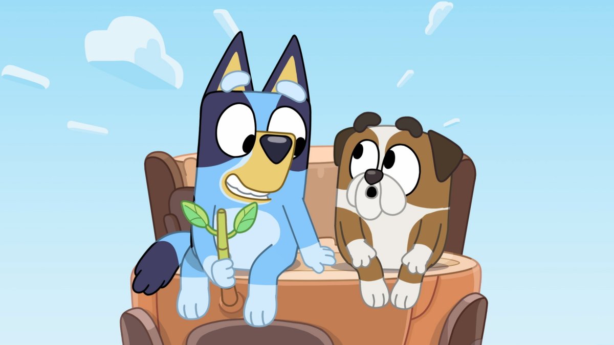 Bluey and Winton in Bluey