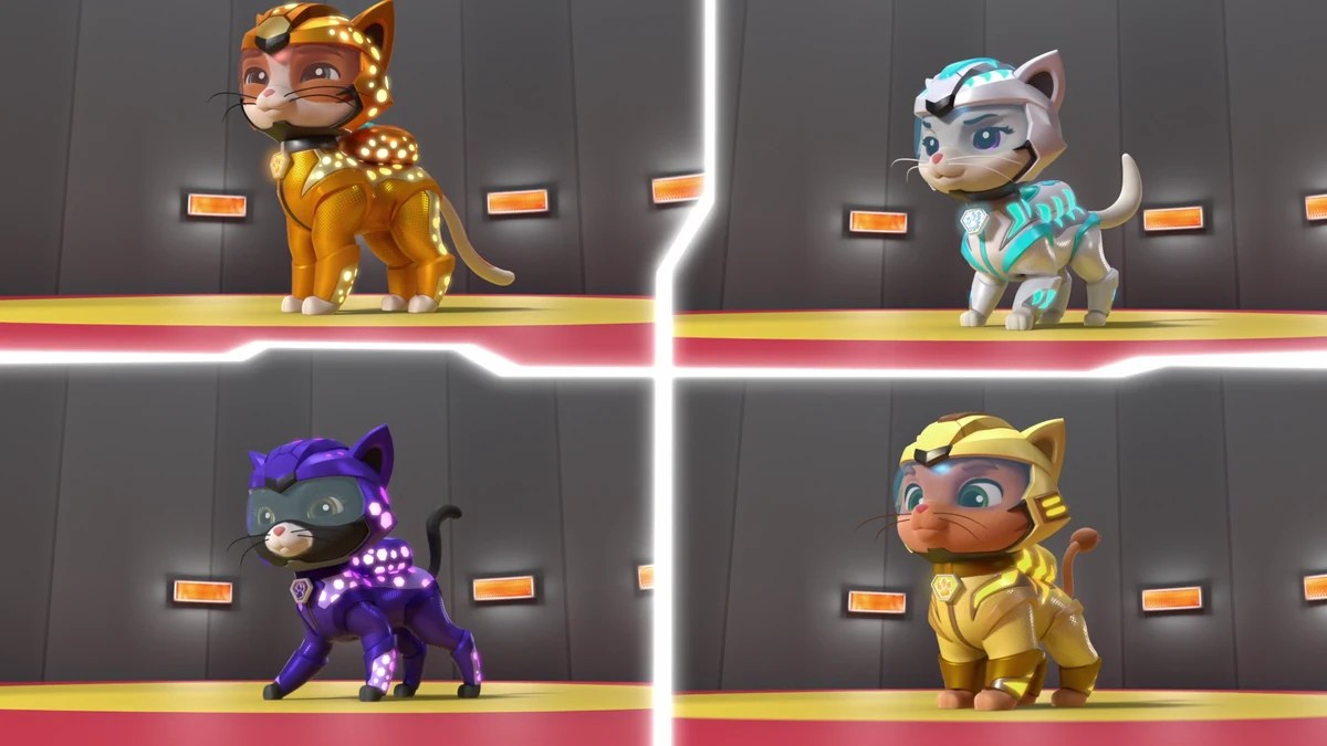 The members of the Cat Pack from Paw Patrol.
