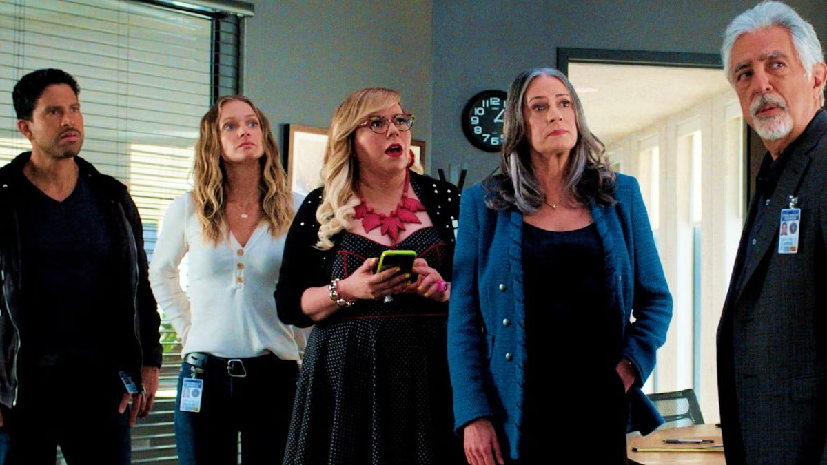 The BAU team looking shocked in Criminal Minds: Evolution