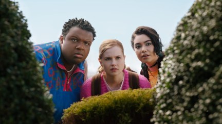 Jaquel Spivey plays Damian, Angourie Rice plays Cady and Auli'i Cravalho plays Janis in Mean Girls