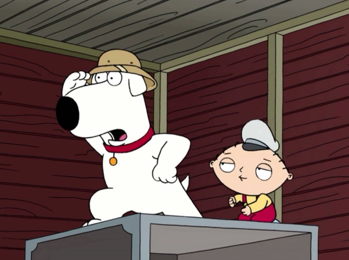 Brian and Stewie on the lookout 